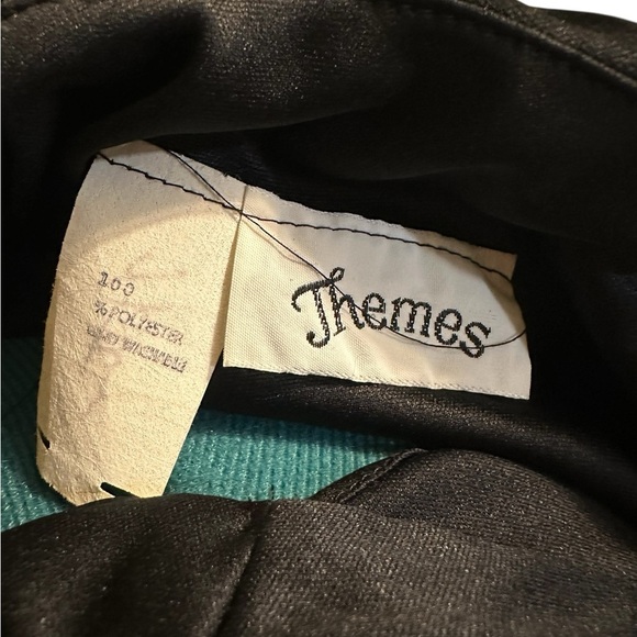 Vintage 60's Black Abstract Scarf One Shoulder Dress Theme Size S - Picture 5 of 12